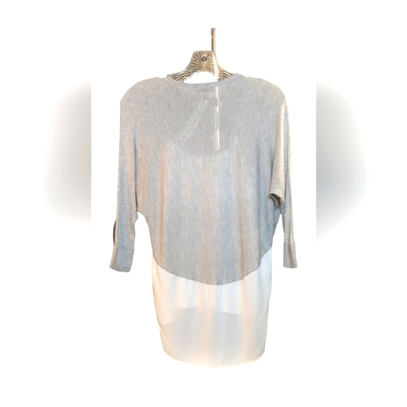 A2 Express Rayon/Cotton 3/4 Sleeve Women Blouse High Low - Picture 2 of 2